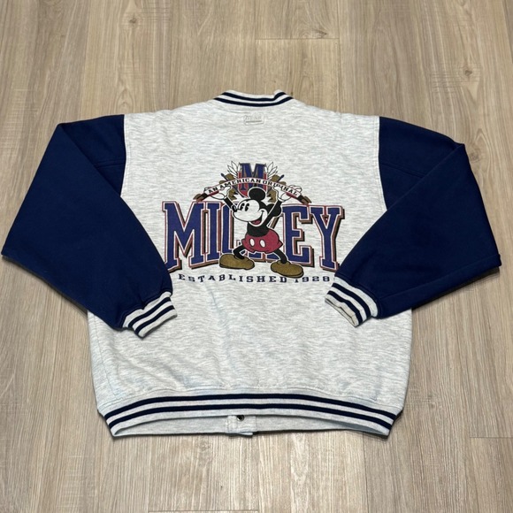 Vintage Mickey Mouse Varsity Bomber Jacket Gear For Sports Men's Size XL - Picture 6 of 7